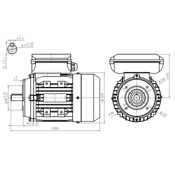Silnik elektryczny jednofazowy 0,55kW 1400 obr/min. 80B14